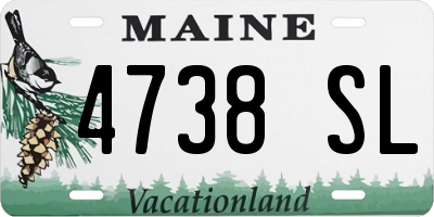 ME license plate 4738SL