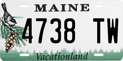 ME license plate 4738TW