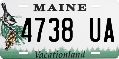 ME license plate 4738UA