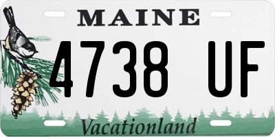 ME license plate 4738UF