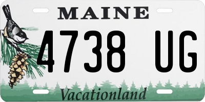 ME license plate 4738UG