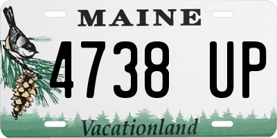 ME license plate 4738UP