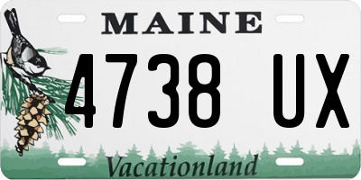 ME license plate 4738UX