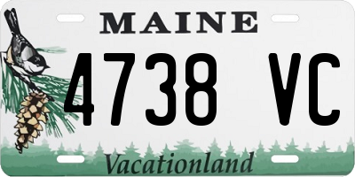 ME license plate 4738VC