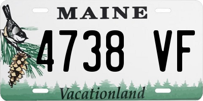 ME license plate 4738VF