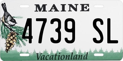 ME license plate 4739SL