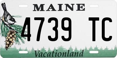 ME license plate 4739TC