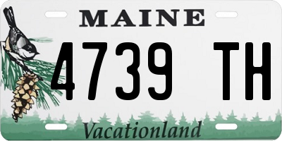 ME license plate 4739TH