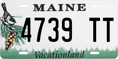 ME license plate 4739TT