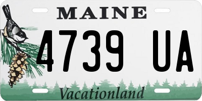 ME license plate 4739UA