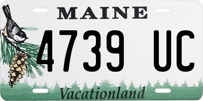 ME license plate 4739UC