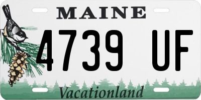ME license plate 4739UF