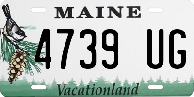 ME license plate 4739UG