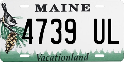 ME license plate 4739UL