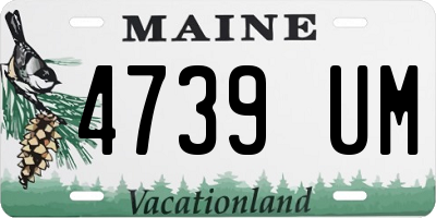 ME license plate 4739UM