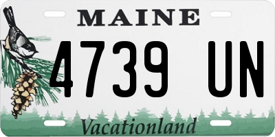 ME license plate 4739UN