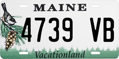 ME license plate 4739VB