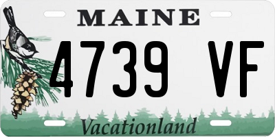 ME license plate 4739VF