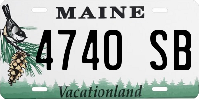 ME license plate 4740SB