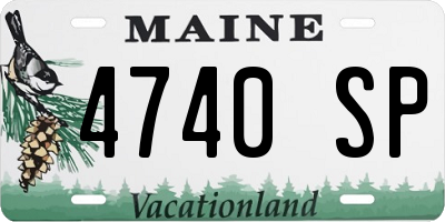 ME license plate 4740SP