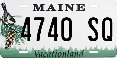 ME license plate 4740SQ