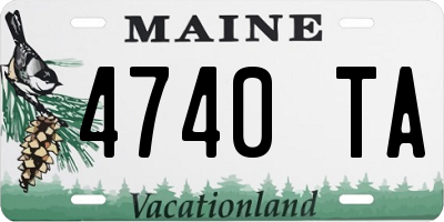 ME license plate 4740TA