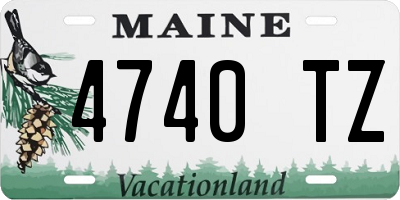 ME license plate 4740TZ