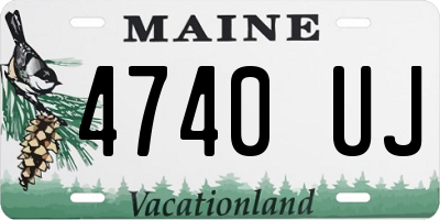ME license plate 4740UJ