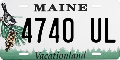 ME license plate 4740UL