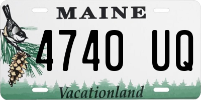 ME license plate 4740UQ