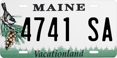 ME license plate 4741SA