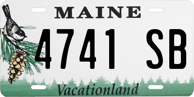 ME license plate 4741SB