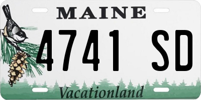 ME license plate 4741SD