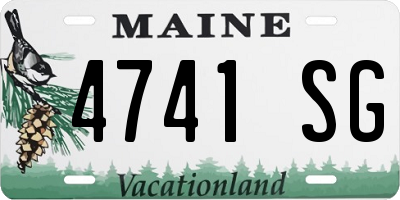 ME license plate 4741SG