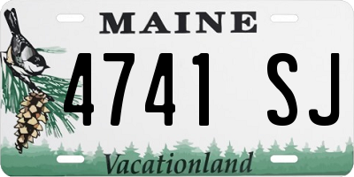ME license plate 4741SJ