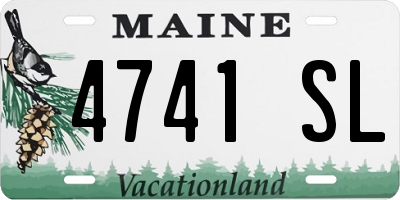 ME license plate 4741SL
