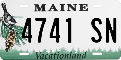 ME license plate 4741SN