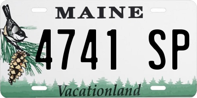 ME license plate 4741SP