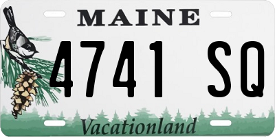 ME license plate 4741SQ