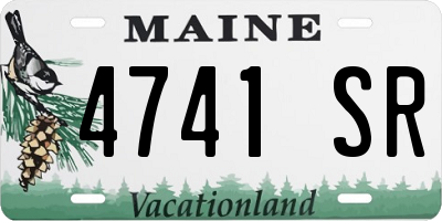 ME license plate 4741SR