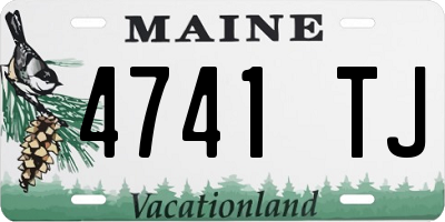 ME license plate 4741TJ