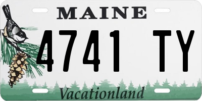 ME license plate 4741TY