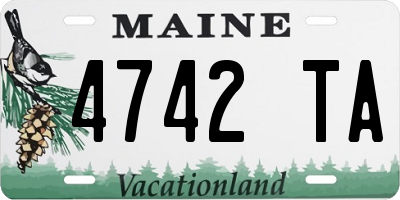 ME license plate 4742TA