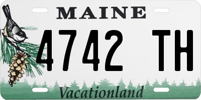 ME license plate 4742TH