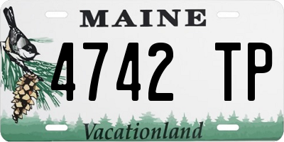 ME license plate 4742TP