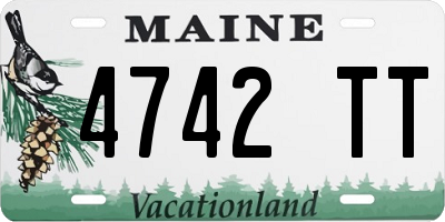 ME license plate 4742TT