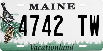 ME license plate 4742TW