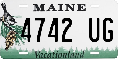 ME license plate 4742UG