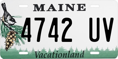 ME license plate 4742UV