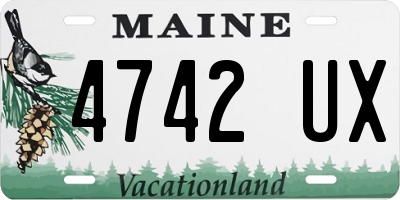 ME license plate 4742UX
